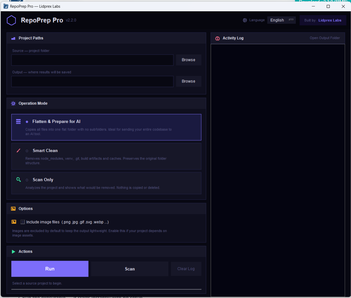 RepoPrep Interface